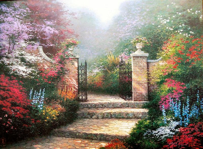 Thomas Kinkade Victorian Garden